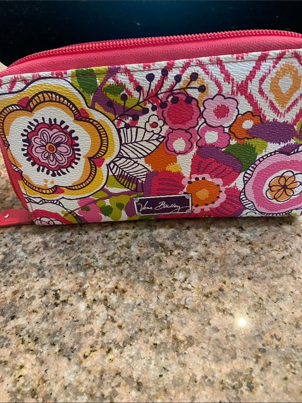 Vera Bradley Pink Floral Zip Wallet